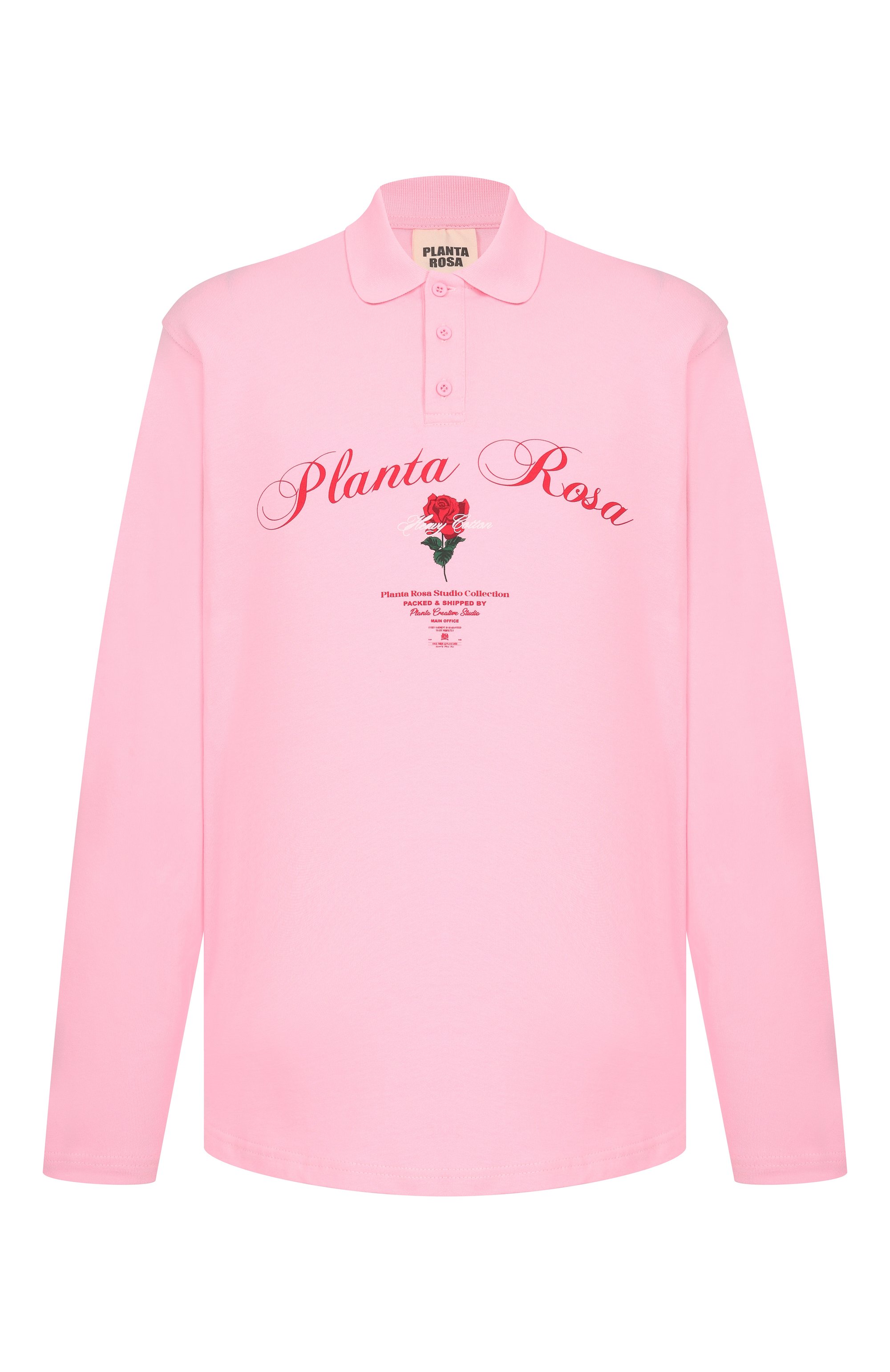 Хлопковое поло PLANTA ROSA, арт. PR/POLOLONG/ROSE/220, фото 1