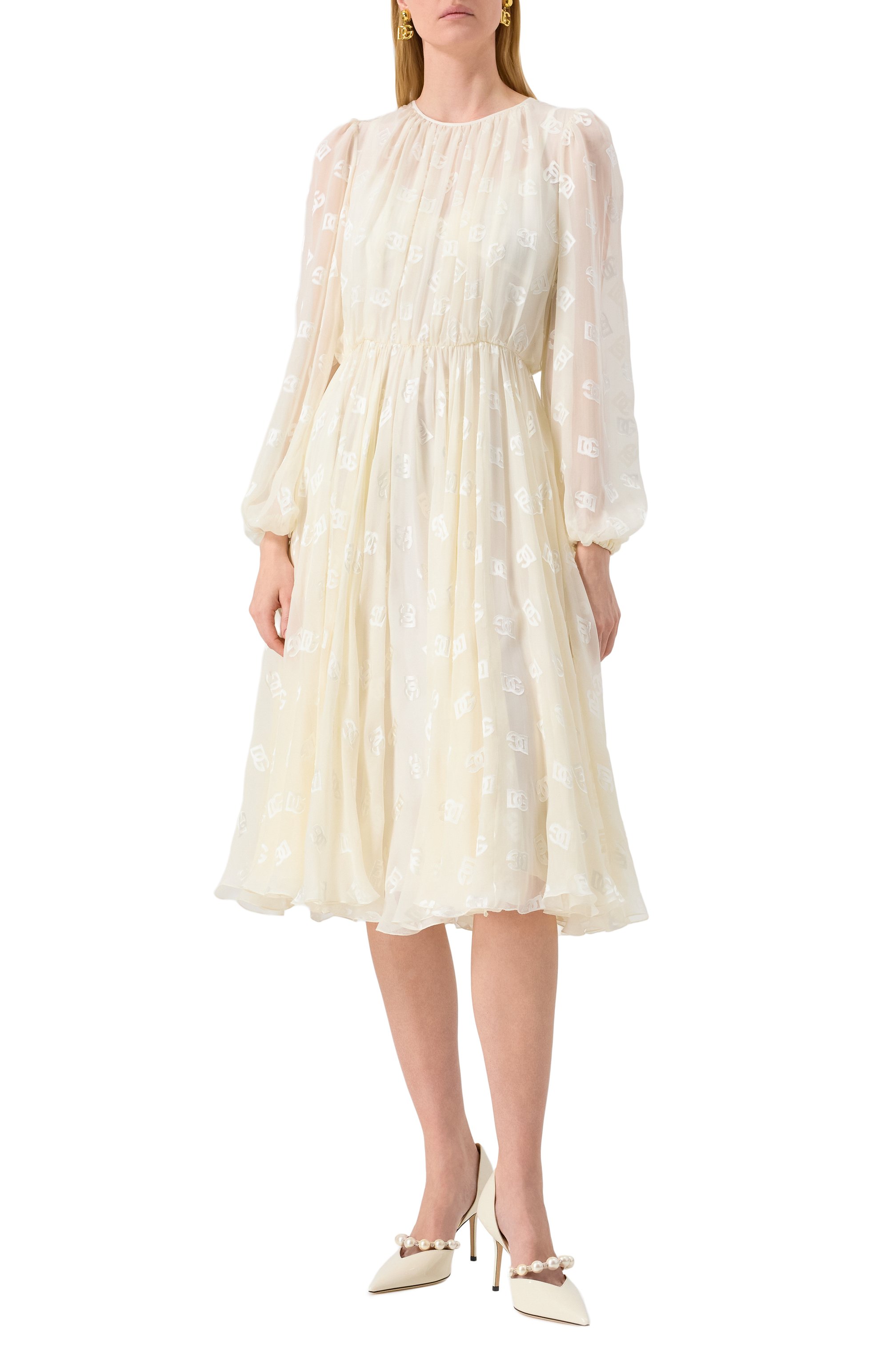 Платье из вискозы и шелка DOLCE & GABBANA, арт. F6ARPT/FJTBR, фото 3