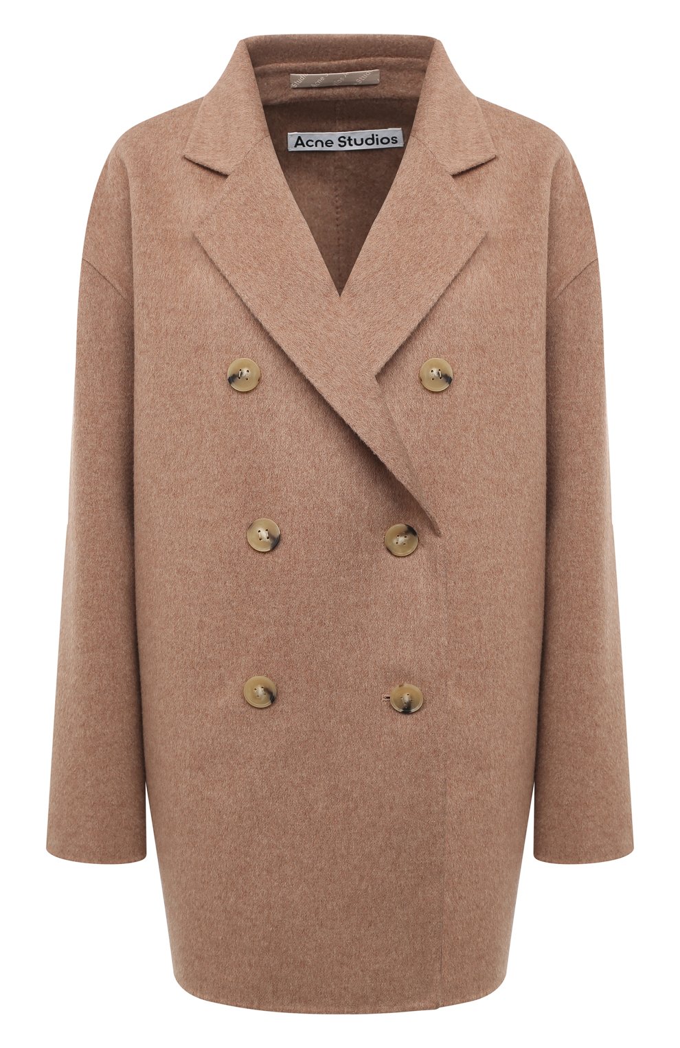 Шерстяное пальто ACNE STUDIOS бежевого цвета по цене 99500 руб., арт. A90280, фото 1 Шерстяное пальто ACNE STUDIOS, арт. A90280, фото 1