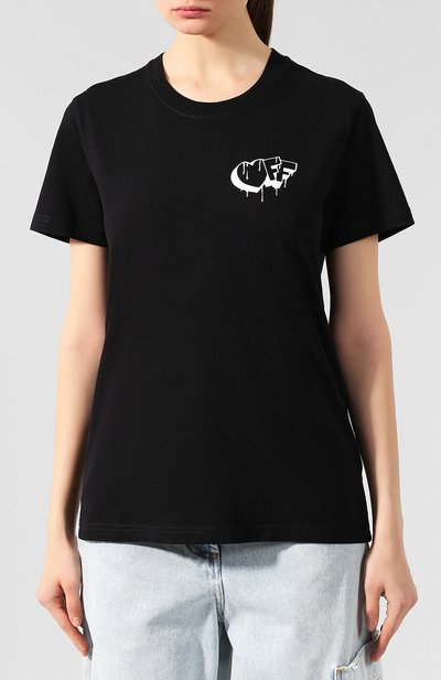 Хлопковая футболка OFF-WHITE, арт. 0WAA049F19B070661001, фото 3
