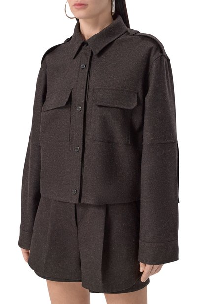 Рубашка из шерсти и кашемира JUUN.J коричневого цвета по цене 68800 руб., арт. JW4964W02, фото 3 Рубашка из шерсти и кашемира JUUN.J, арт. JW4964W02, фото 3