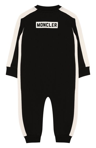 Хлопковый комбинезон MONCLER черного цвета по цене 24100 руб., арт. E2-951-85081-05-V8086, фото 2 Хлопковый комбинезон MONCLER, арт. E2-951-85081-05-V8086, фото 2