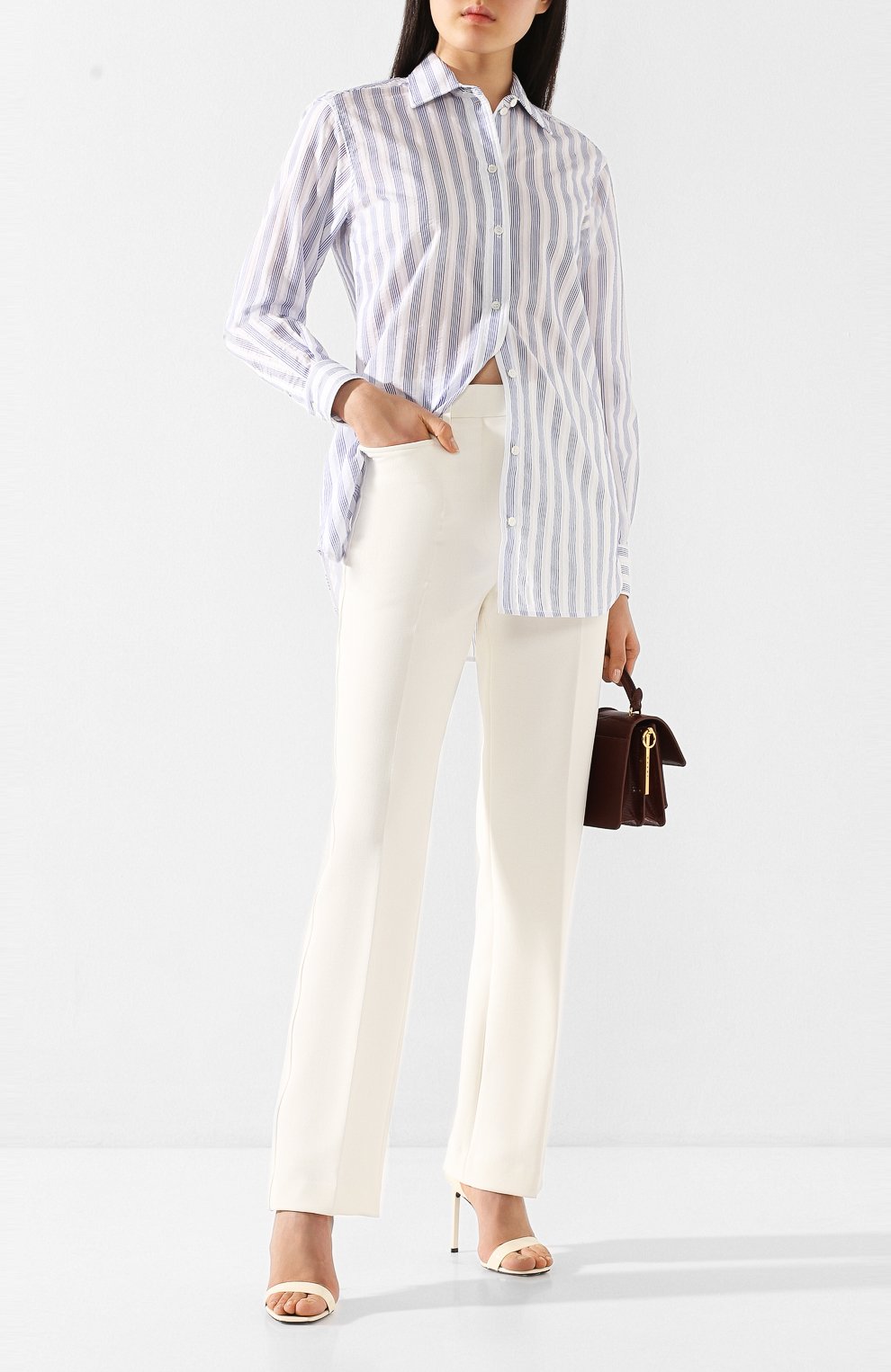 Хлопковая рубашка VICTORIA BECKHAM, арт. 1120WSH000959B, фото 2