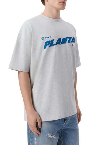 Хлопковая футболка PLANTA ROSA, арт. PR/T01/BLUE-CORRESPONDECE/220VELVET, фото 4