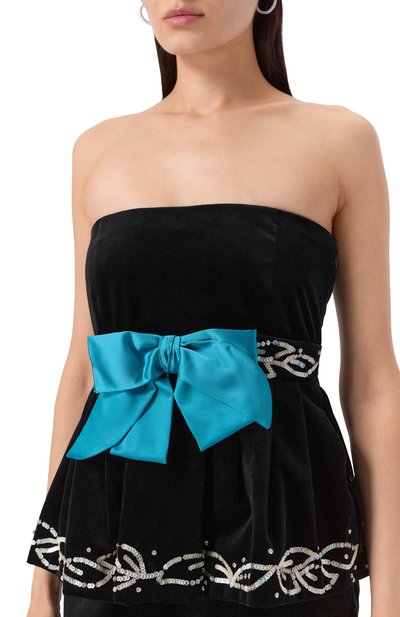 Бархатное платье VALENTINO, арт. 7B3VADP5/905, фото 4