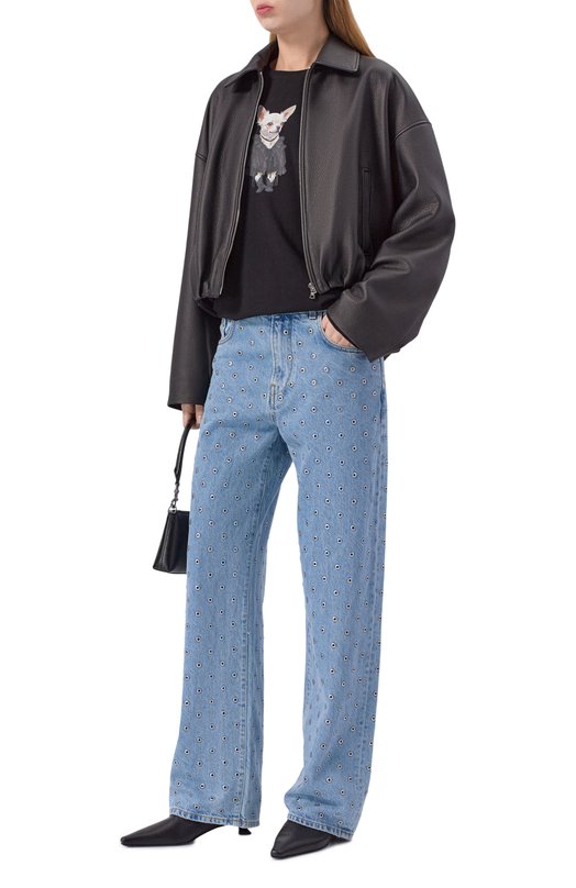 Хлопковый лонгслив Flashin FS26LSH Чёрный  FS26LSH Фото 2