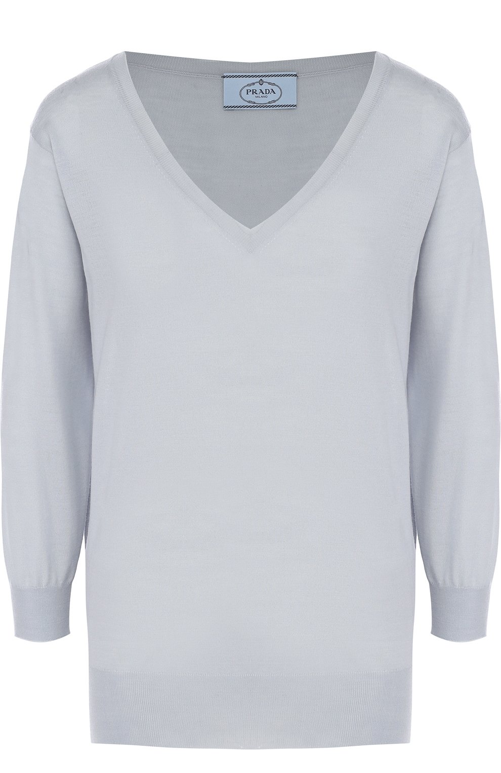 Пуловер свободного кроя с v-образным вырезом PRADA, арт. P24Q77-J2N-F0424, фото 1