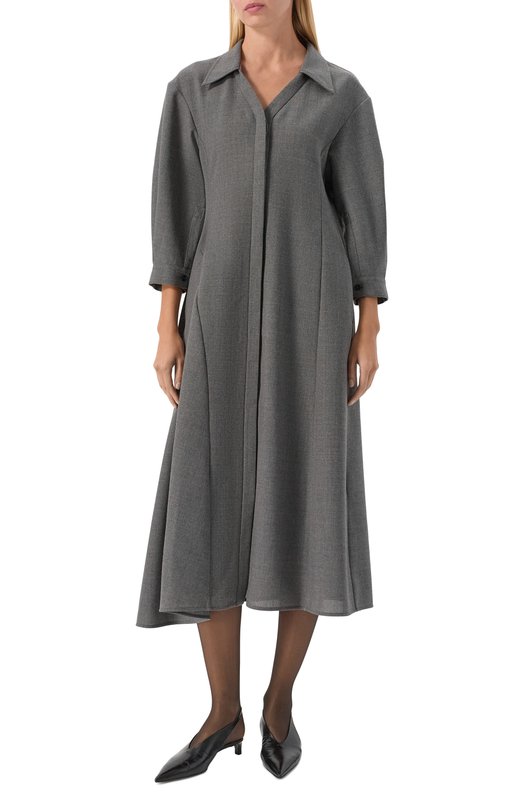 Шерстяное платье Jil Sander J02CT0522/J41557 Серый  J02CT0522/J41557 Фото 3