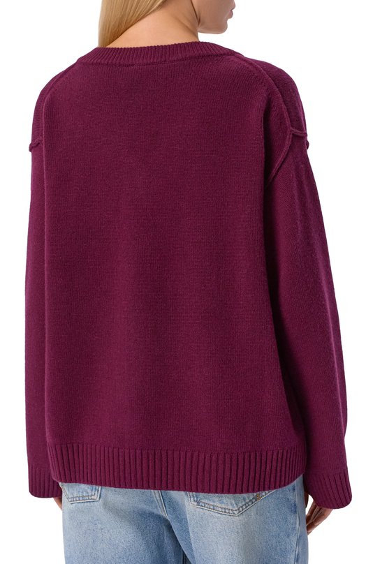 Свитер из шерсти и вискозы Ganni K2590 Фиолетовый  K2590 Фото 4