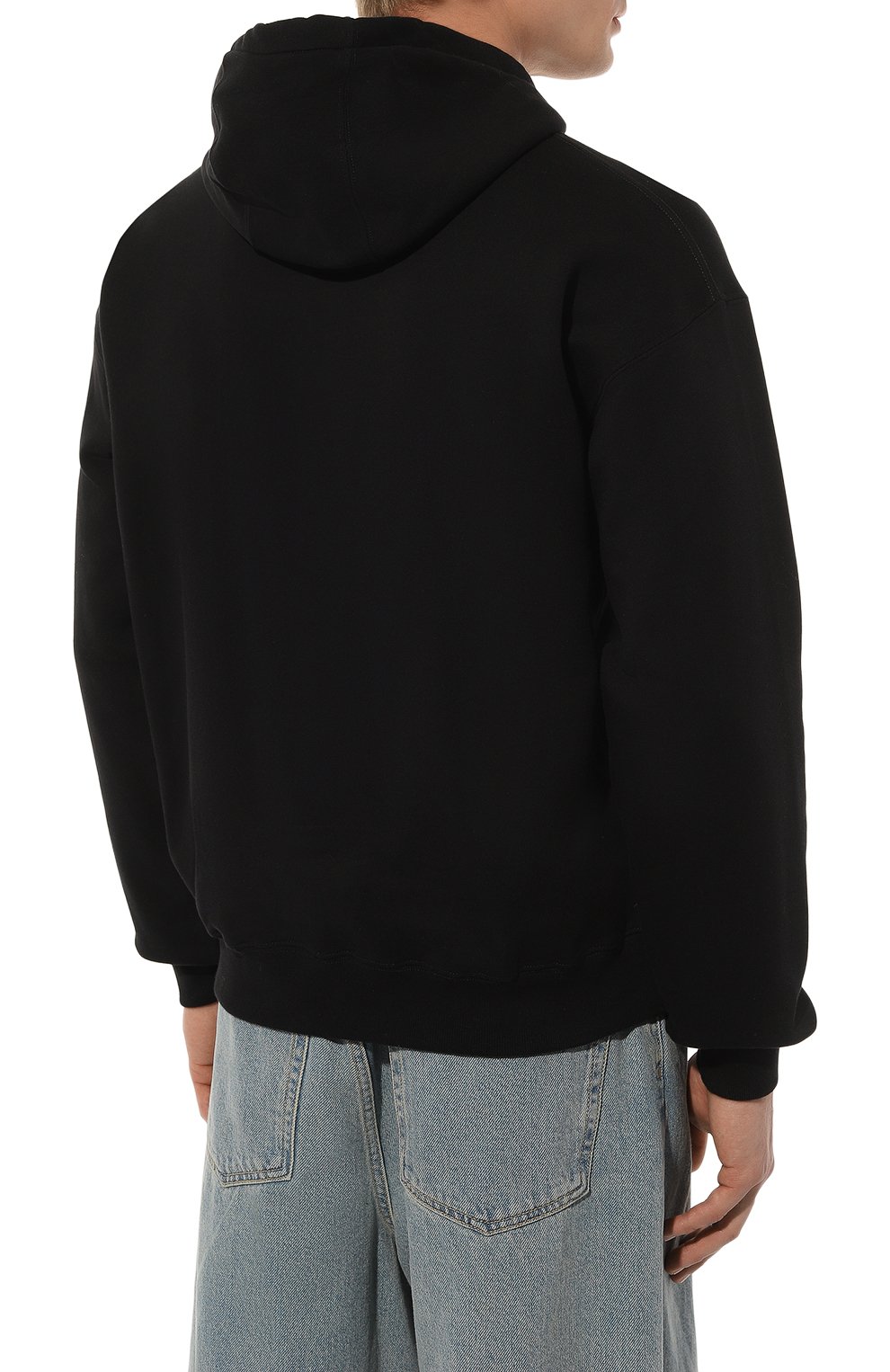 Хлопковое худи VERSACE черного цвета по цене 99500 руб., арт. 1008661/1A06213, фото 4 Хлопковое худи VERSACE, арт. 1008661/1A06213, фото 4