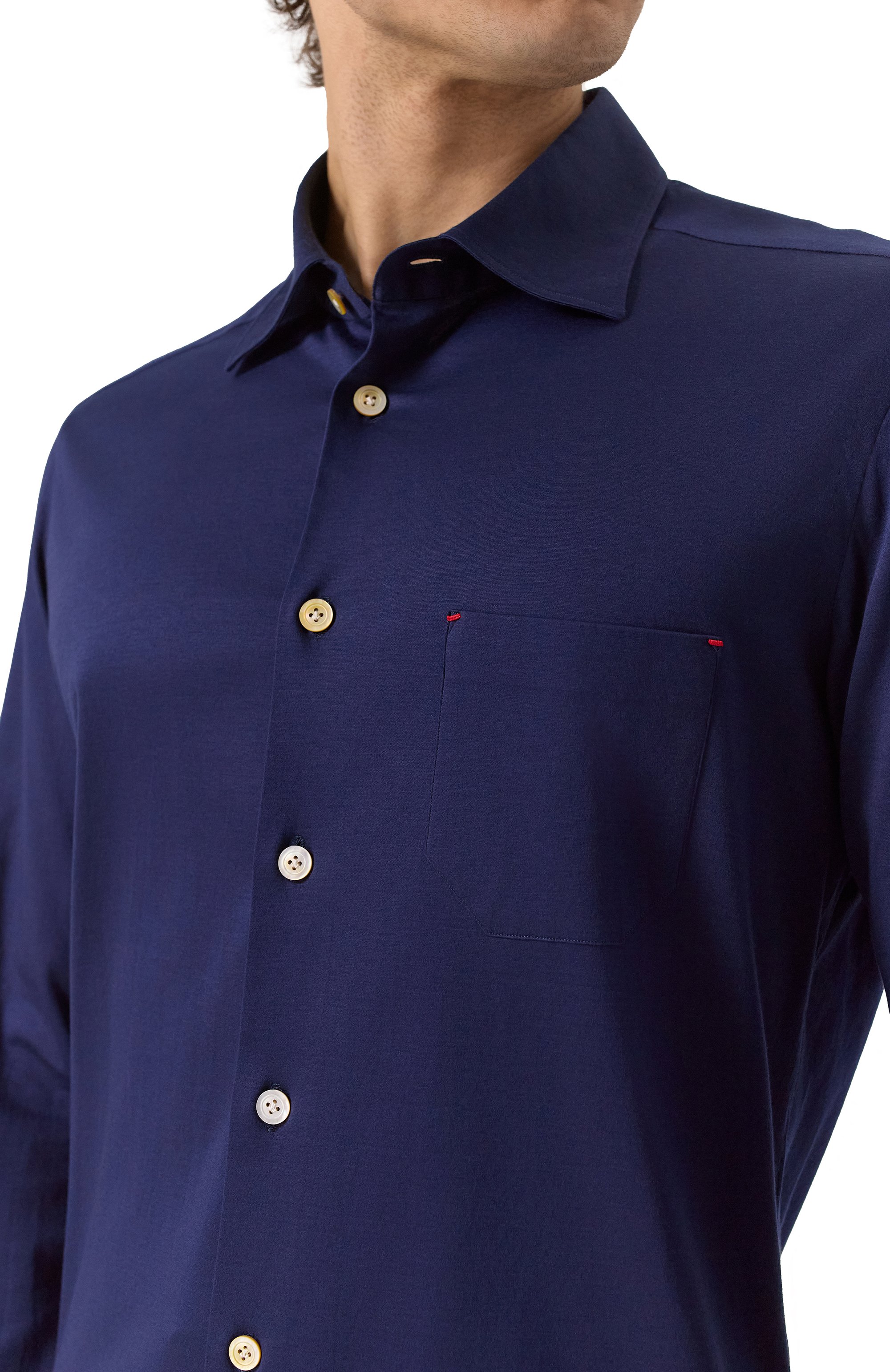 Хлопковая рубашка KITON, арт. UMCNERH0900007, фото 5