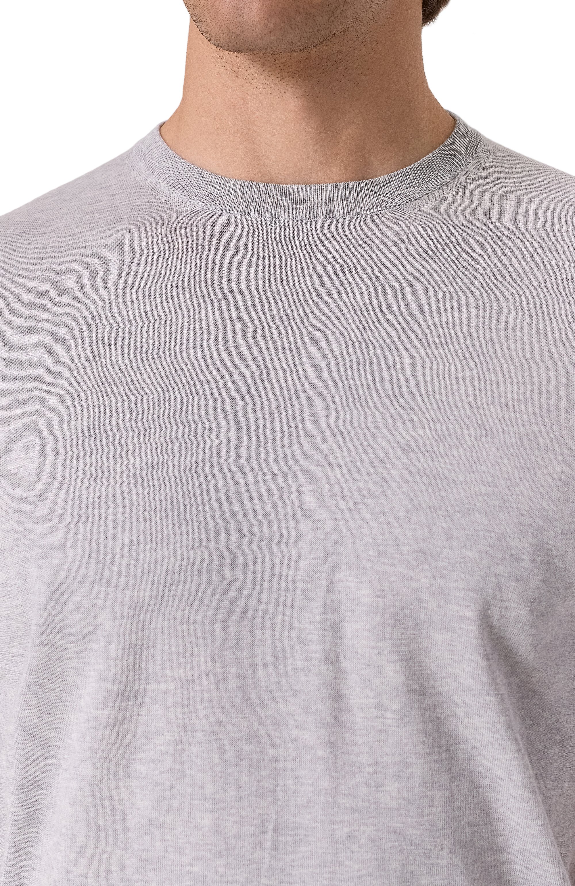 Хлопковый джемпер MOORER серого цвета по цене 108000 руб., арт. JUDE/SI5, фото 5 Хлопковый джемпер MOORER, арт. JUDE/SI5, фото 5