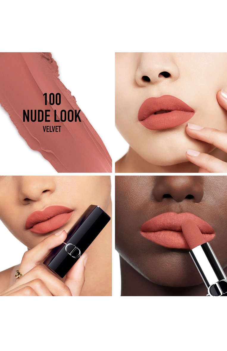 Помада для губ с вельветовым финишем rouge dior, оттенок 100 естественный (3,5g) DIOR, арт. C035600100, фото 1