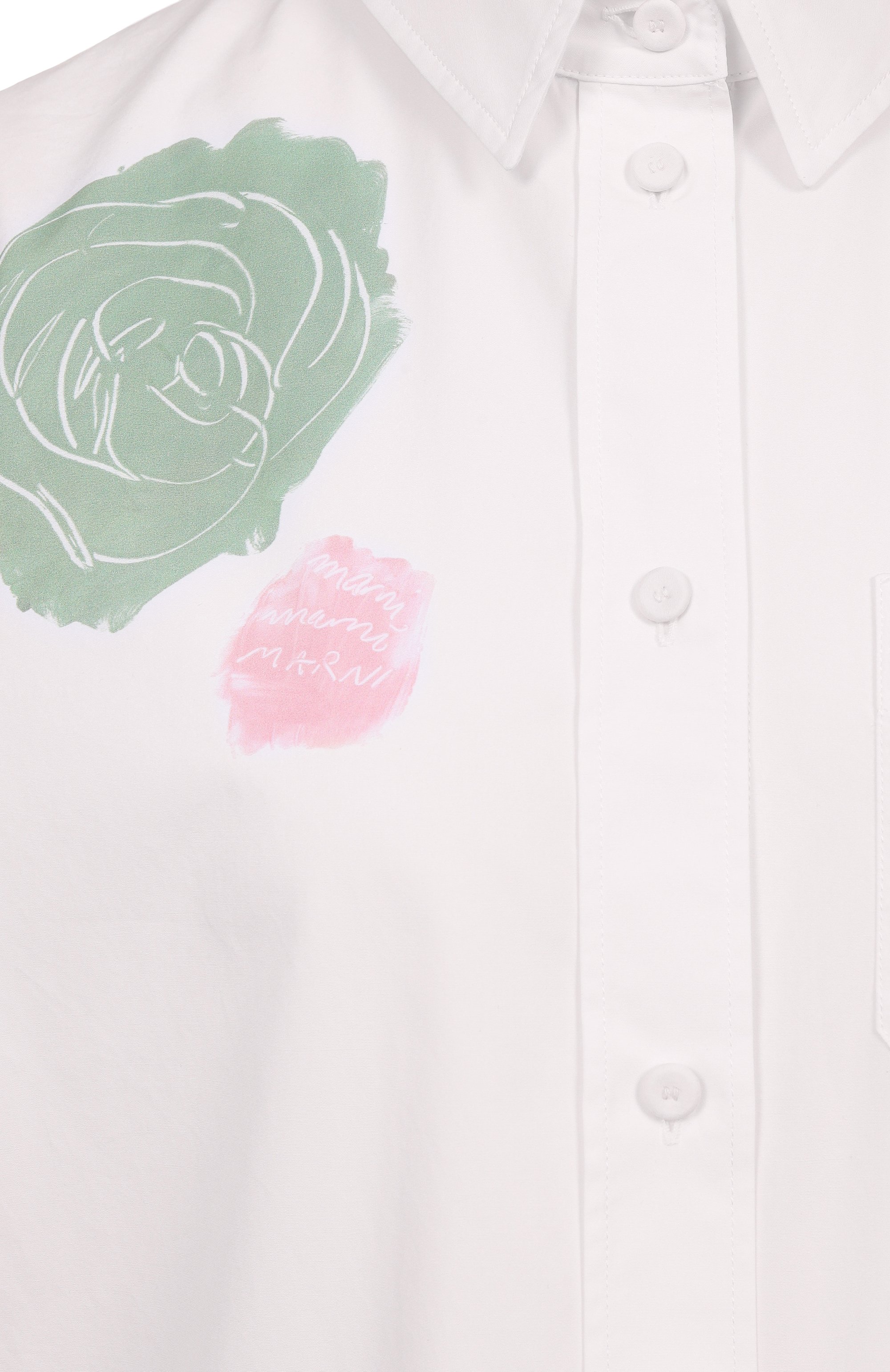 Хлопковая рубашка MARNI, арт. CAMA0623A1/USCX63, фото 6