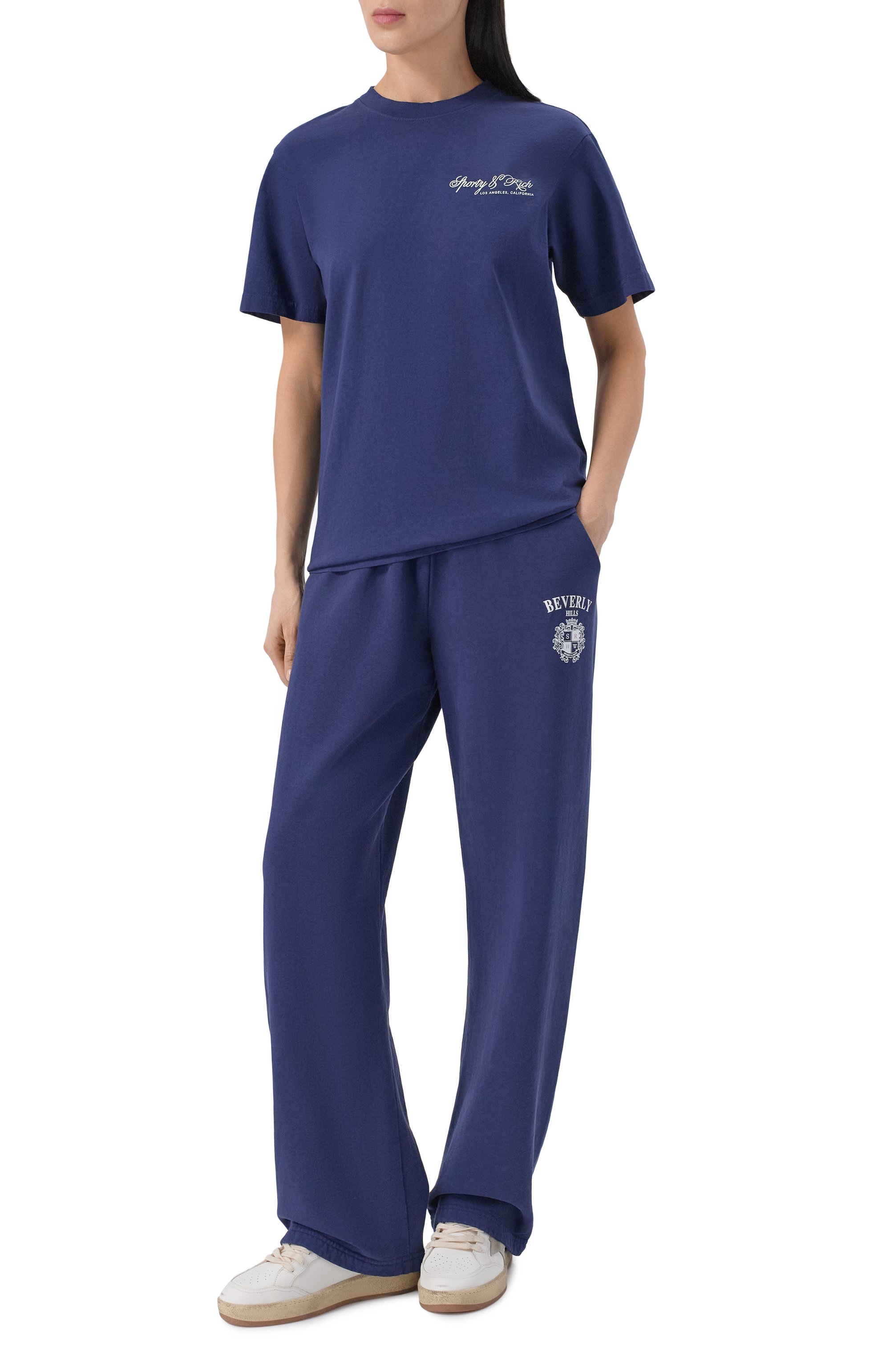 Хлопковая футболка SPORTY AND RICH, арт. T004365264BL106, фото 2