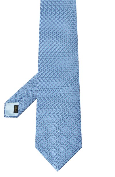 Шелковый галстук ZILLI голубого цвета по цене 32350 руб., арт. 55006, фото 3 Шелковый галстук ZILLI, арт. 55006, фото 3