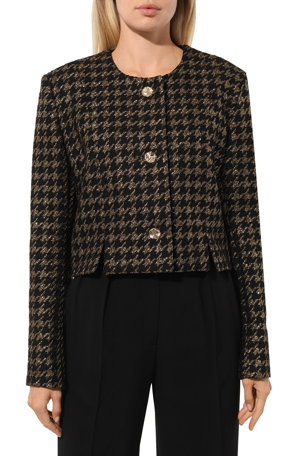 Жакет NINA RICCI черного цвета по цене 115500 руб., арт. 24ACVE002PA0494, фото 3 Жакет NINA RICCI, арт. 24ACVE002PA0494, фото 3