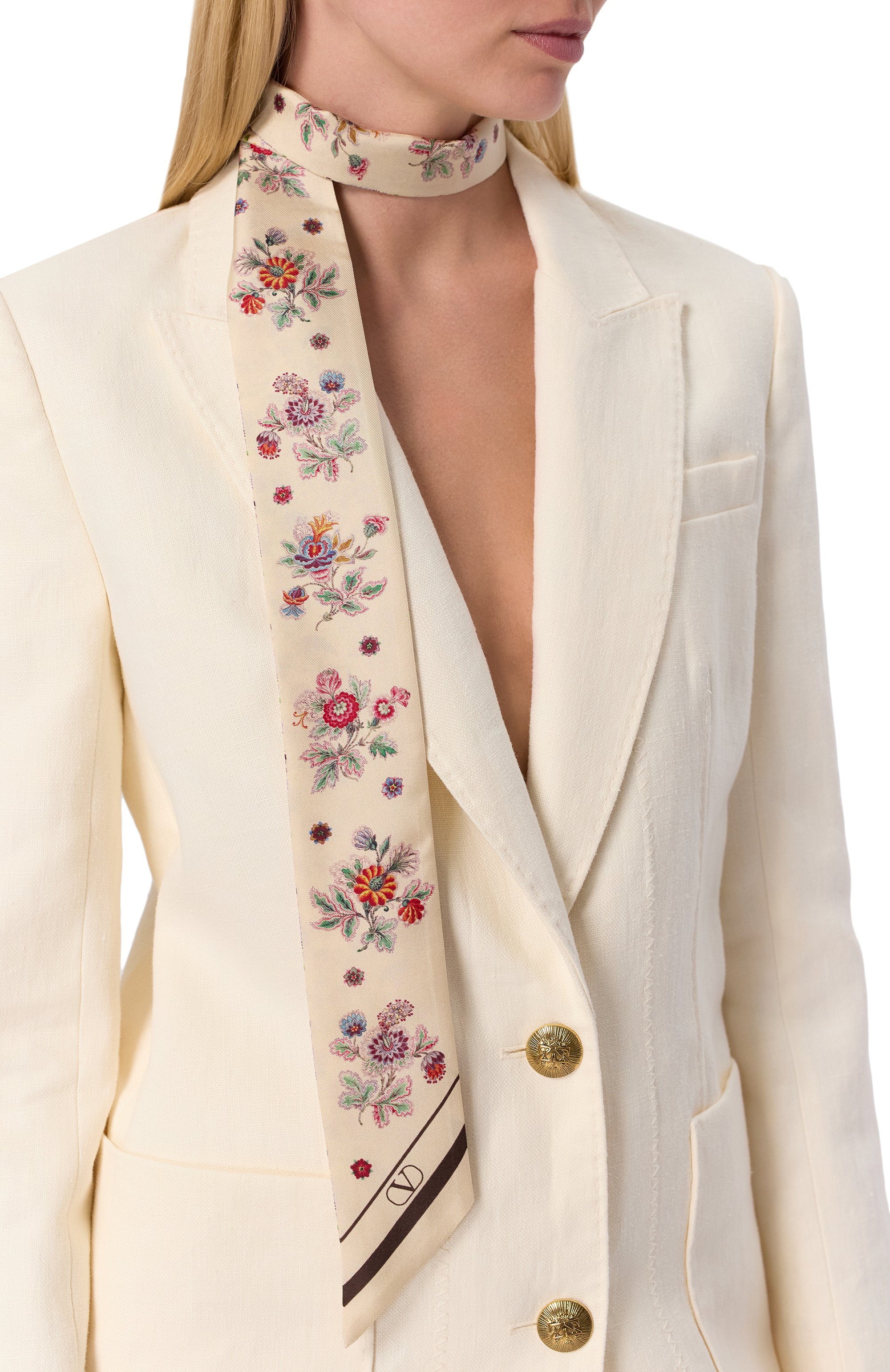 Шелковый шарф-твилли VALENTINO, арт. 6W2E6017/BBD, фото 2