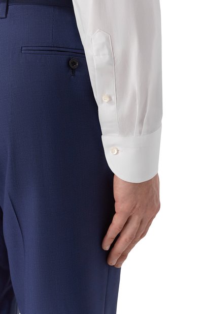 Хлопковая сорочка CANALI белого цвета по цене 26350 руб., арт. CCLX018/GA03288, фото 5 Хлопковая сорочка CANALI, арт. CCLX018/GA03288, фото 5