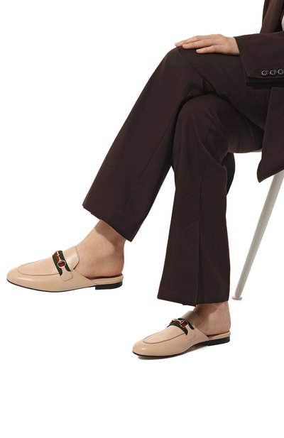 Кожаные сабо princetown GUCCI, арт. 629084 CQXM0, фото 3