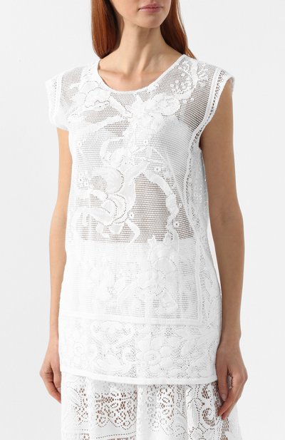 Хлопковый топ DOLCE & GABBANA, арт. F73E8Z/HHMBD, фото 3