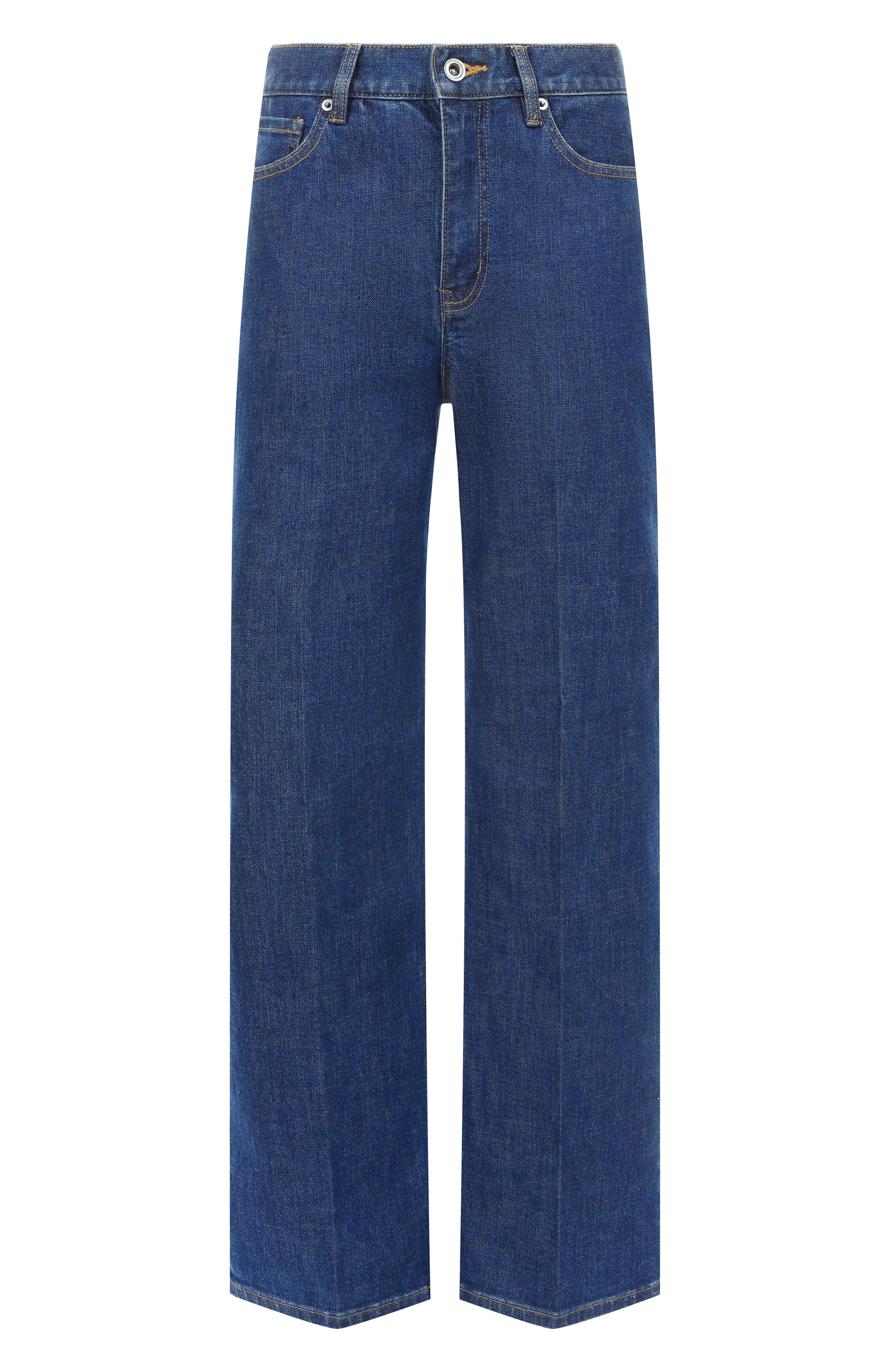 Джинсы SELF-PORTRAIT синего цвета по цене 42450 руб., арт. AW25-822P-BL, фото 1 Джинсы SELF-PORTRAIT, арт. AW25-822P-BL, фото 1