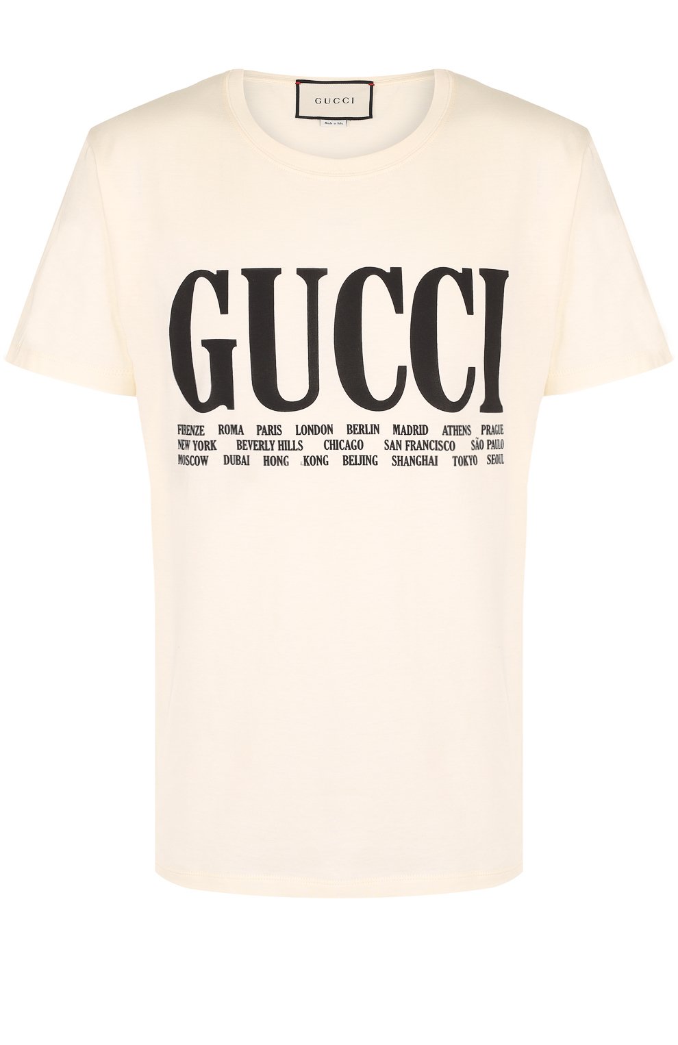 Хлопковая футболка с принтом GUCCI, арт. 493117/X3M22, фото 1