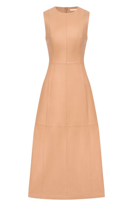 Кожаное платье 12 STOREEZ 137794 Бежевый 137794