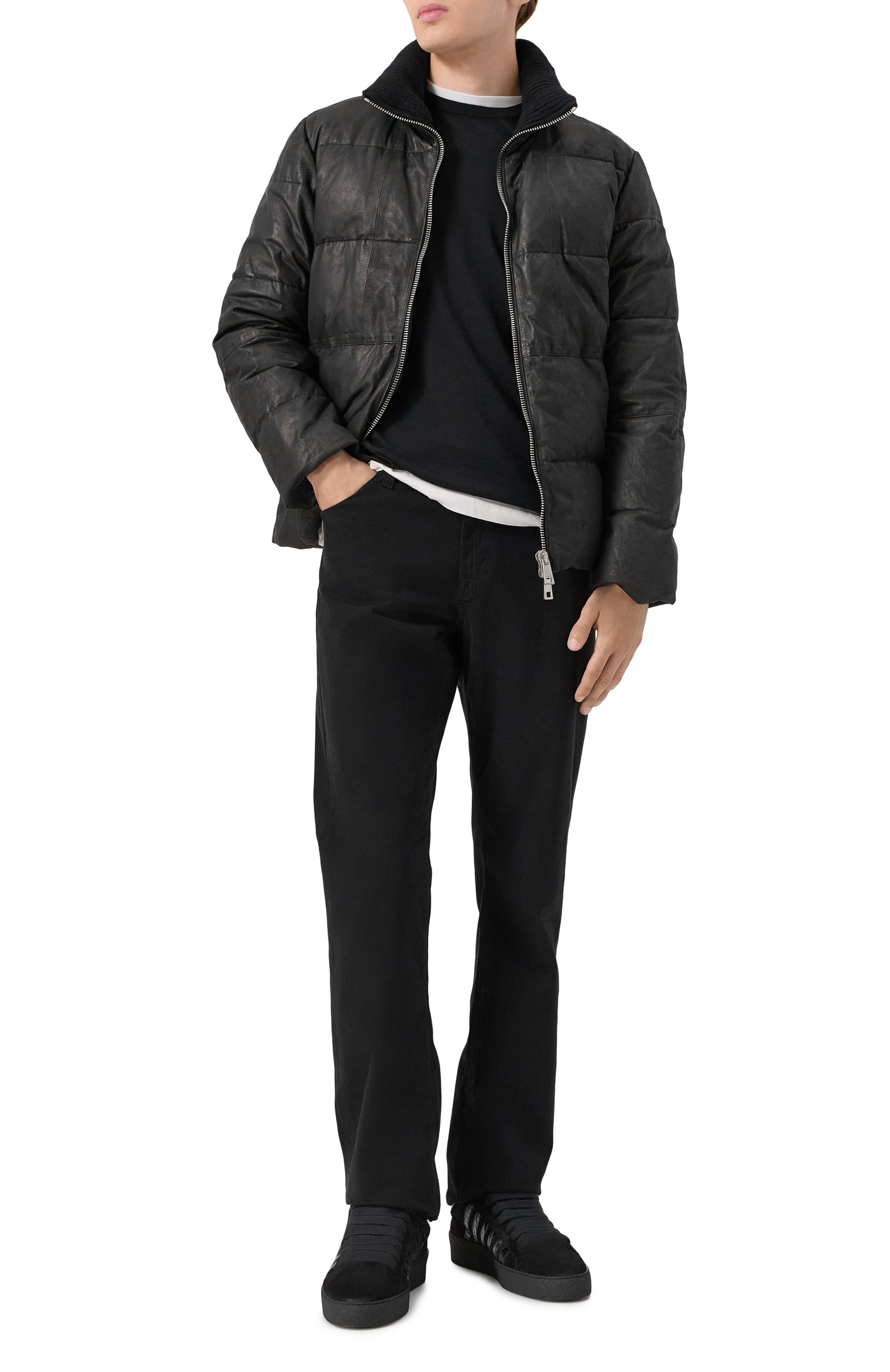 Кожаный пуховик GIORGIO BRATO, арт. GU26F14090NAPSTM, фото 2