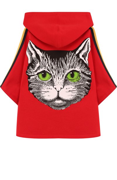 Пончо с капюшоном и принтом на спине GUCCI, арт. 503669/X9006, фото 2