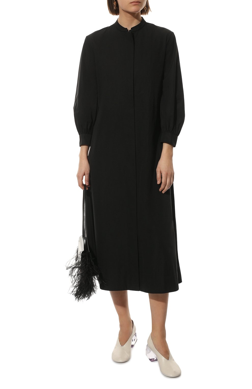 Хлопковое платье JIL SANDER, арт. JSPU500606-WU245200, фото 2