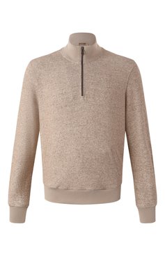 Мужской джемпер из шелка и шерсти MVST бежевого цвета, арт. 17M469/SS00 | Фото 1 (Рукава: Длинные; Материал сплава: Проставлено; Материал внешний: Шерсть, Шелк; Драгоценные камни: Проставлено; Длина (для топов): Стандартные; Стили: Кэжуэл; Принт: Без принта; Мужское Кросс-КТ: Джемперы; Вырез: Круглый)