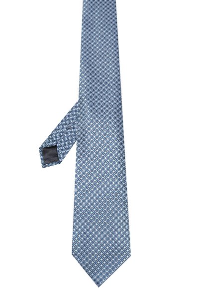 Шелковый галстук с узором ZEGNA голубого цвета по цене 18350 руб., арт. Z3D73/1XW, фото 2 Шелковый галстук с узором ZEGNA, арт. Z3D73/1XW, фото 2