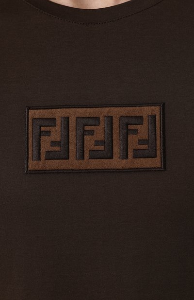Хлопковая футболка с принтом FENDI, арт. FY0894 A28U, фото 5