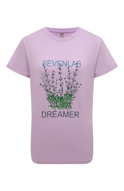Женская хлопковая футболка SEVEN LAB, арт. T SLD lavender