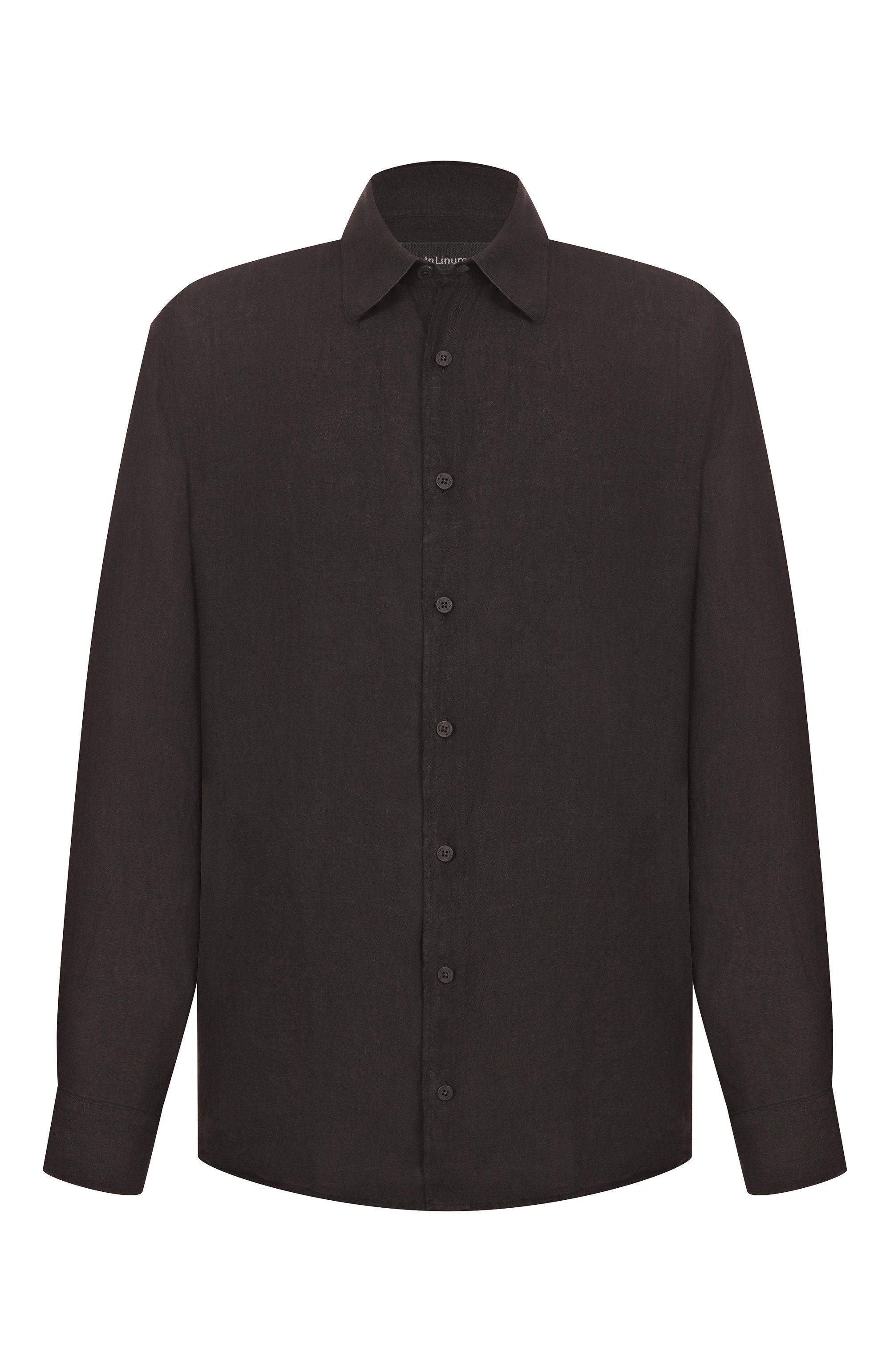 Льняная рубашка INLINUM черного цвета по цене 26350 руб., арт. VALENTIN0_21, фото 1 Льняная рубашка INLINUM, арт. VALENTIN0_21, фото 1