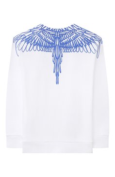 Детский хлопковый свитшот MARCELO BURLON KIDS OF MILAN белого цвета, арт. 21E/B/MB/2000/0020/2-6Y | Фото 2 (Мальчики Кросс-КТ: Толстовка-одежда, Свитшот-одежда; Материал внешний: Хлопок; Рукава: Длинные; Региональные ограничения белый список (Axapta Mercury): RU; Драгоценные камни: Проставлено; Материал сплава: Проставлено; Ростовка одежда: 6 лет | 116 см)