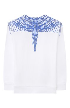 Детский хлопковый свитшот MARCELO BURLON KIDS OF MILAN белого цвета, арт. 21E/B/MB/2000/0020/2-6Y | Фото 2 (Рукава: Длинные; Мальчики Кросс-КТ: Толстовка-одежда, Свитшот-одежда; Региональные ограничения белый список (Axapta Mercury): RU; Материал сплава: Проставлено; Материал внешний: Хлопок; Драгоценные камни: Проставлено; Ростовка одежда: 6 лет | 116 см)