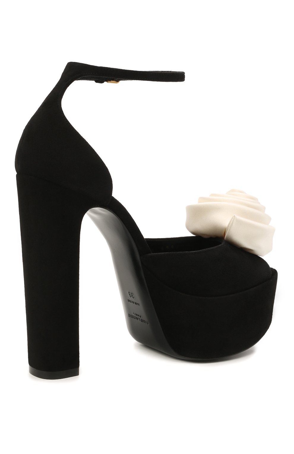 Замшевые босоножки jodie SAINT LAURENT, арт. 650344/CADB0, фото 4