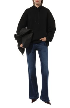 Женский хлопковое худи MSGM черного цвета, арт. 2000MDM535 200001 | Фото 2 (Материал внешний: Хлопок; Материал сплава: Проставлено; Рукава: Длинные; Драгоценные камни: Проставлено; Длина (для топов): Удлиненные; Стили: Спорт-шик; Женское Кросс-КТ: Худи-одежда)