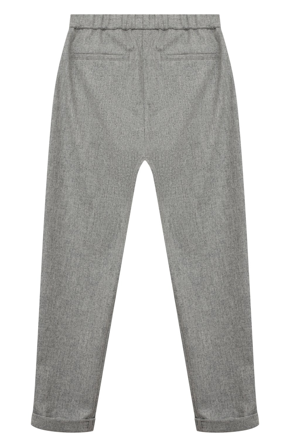 Шерстяные брюки BRUNELLO CUCINELLI серого цвета по цене 56100 руб., арт. B038PP113C, фото 2 Шерстяные брюки BRUNELLO CUCINELLI, арт. B038PP113C, фото 2