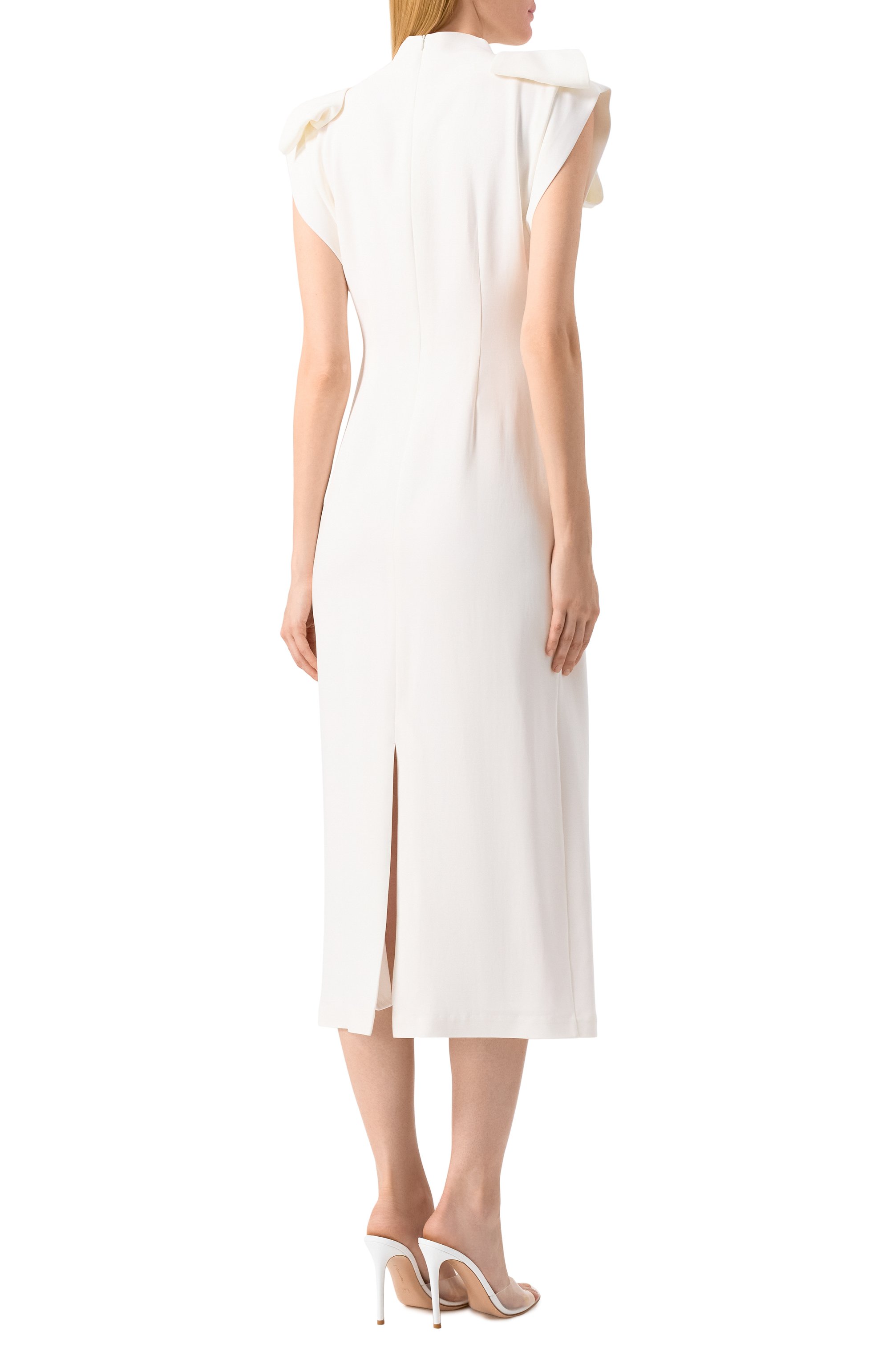 Платье из вискозы ELLYME белого цвета по цене 44900 руб., арт. 00196, фото 4 Платье из вискозы ELLYME, арт. 00196, фото 4