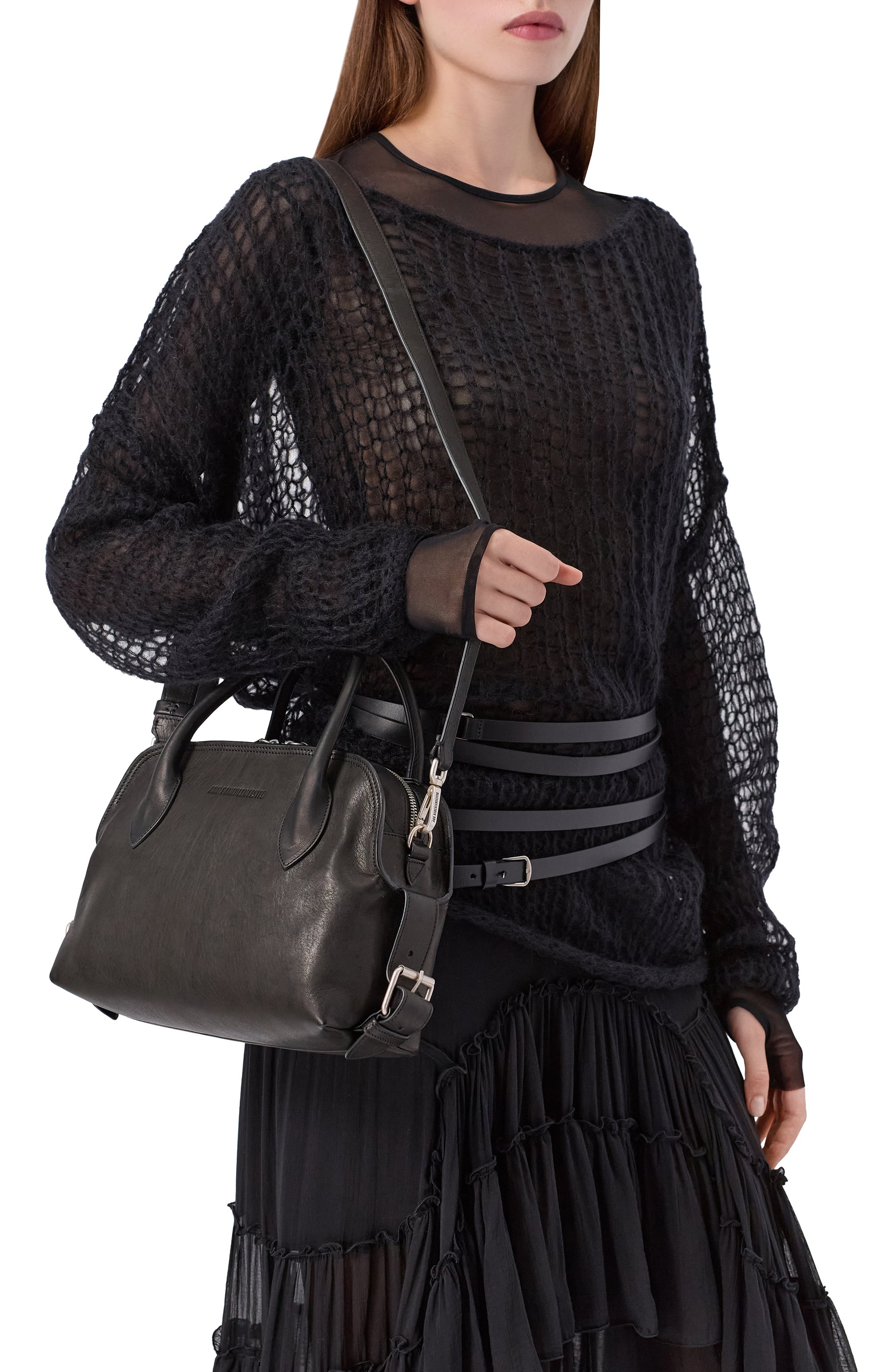 Женская черная сумка lowa small ANN DEMEULEMEESTER купить в