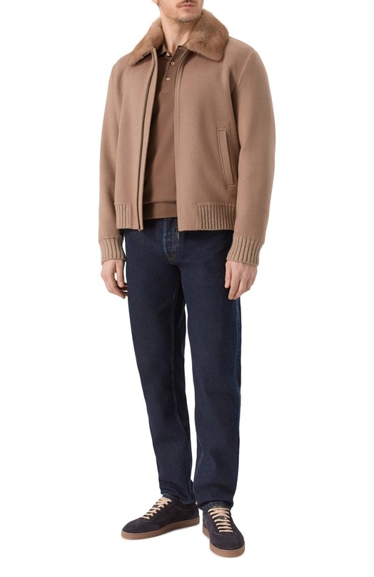 Кашемировый бомбер с отделкой из норки MVST FTECK-ES4255-2V/LC1640 Бежевый  FTECK-ES4255-2V/LC1640 Фото 2