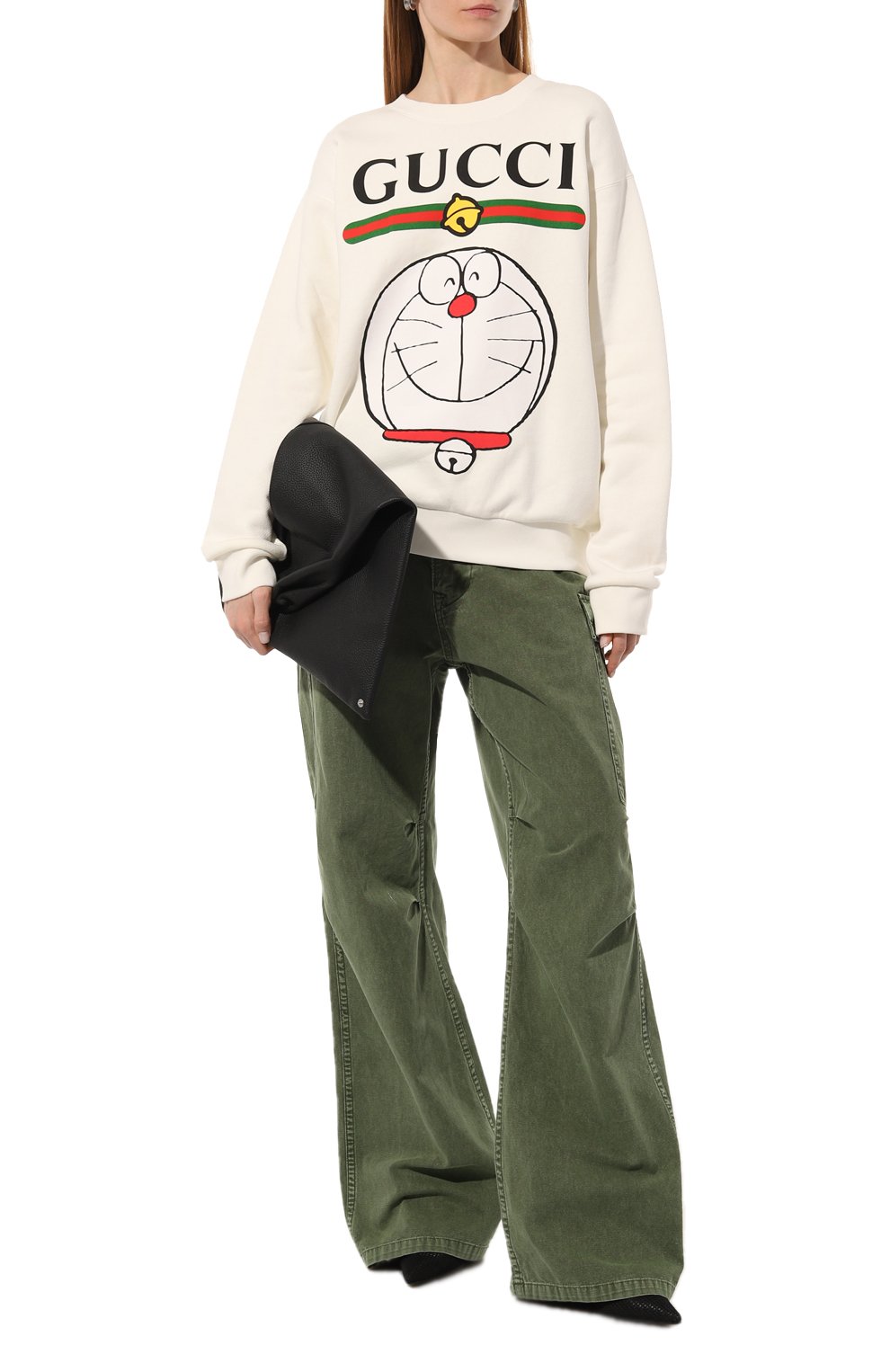 Хлопковый свитшот doraemon x gucci GUCCI белого цвета по цене 122400 руб., арт. 617964 XJDIK, фото 2 Хлопковый свитшот doraemon x gucci GUCCI, арт. 617964 XJDIK, фото 2