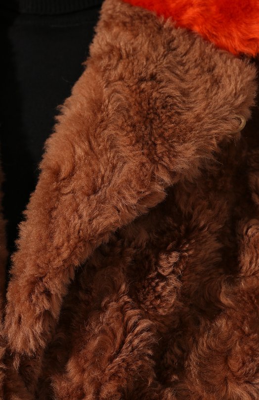 Двусторонняя дубленка DROMe Коричневый, фото 5