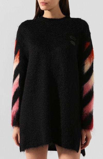 Платье OFF-WHITE черного цвета по цене 76450 руб., арт. 0WHE009E19B7406810B4, фото 3 Платье OFF-WHITE, арт. 0WHE009E19B7406810B4, фото 3