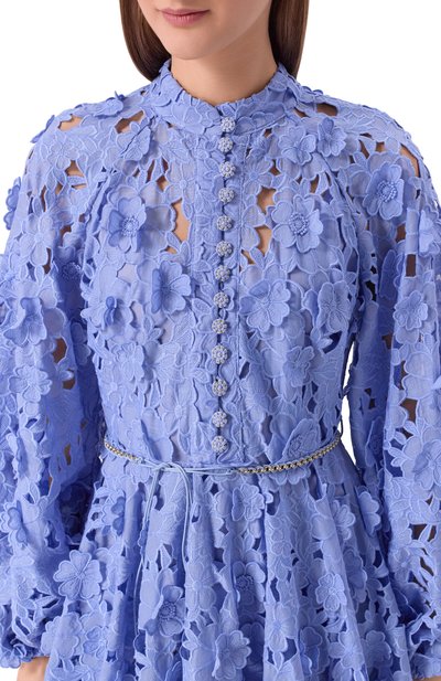 Хлопковое платье ZIMMERMANN голубого цвета по цене 175500 руб., арт. 6886DRS264, фото 4 Хлопковое платье ZIMMERMANN, арт. 6886DRS264, фото 4