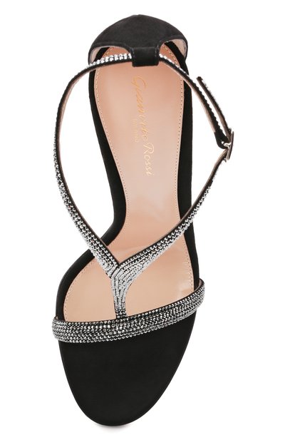 Замшевые босоножки GIANVITO ROSSI, арт. G61666.15RIC.CAMNER0, фото 5