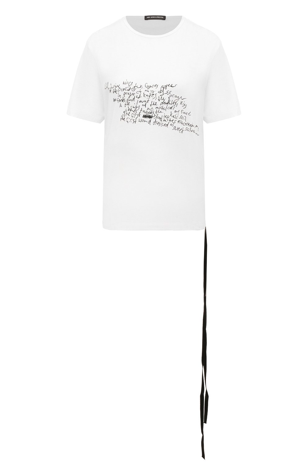 Хлопковая футболка ANN DEMEULEMEESTER, арт. 2402-W-JTS02-34-FA206-001, фото 1